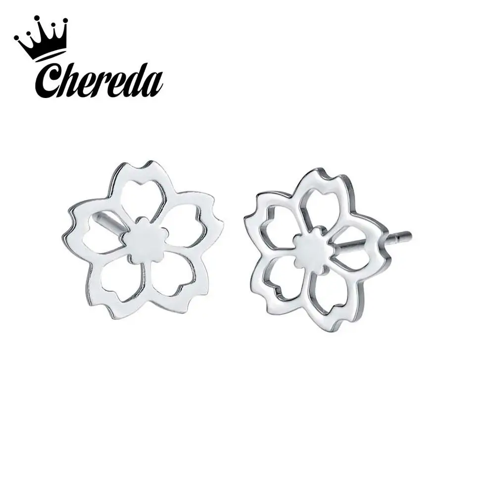 Chereda Flower Stud Earrings Silver Earring For Women Cute Hollow Plant oorbellen Stainless Steel pendientes
Chereda Flower Stud Earrings Silver Earring For Women Cute Hollow Plant oorbellen Stainless Steel pendientes