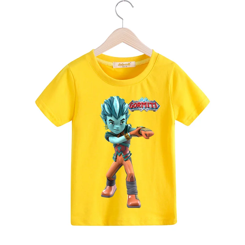 Children Gormiti Game Design T-shirts Clothing Boys Girls Summer Short Sleeve Tee Top Costume Kids Casual Soild Tshirts TX168 (2)