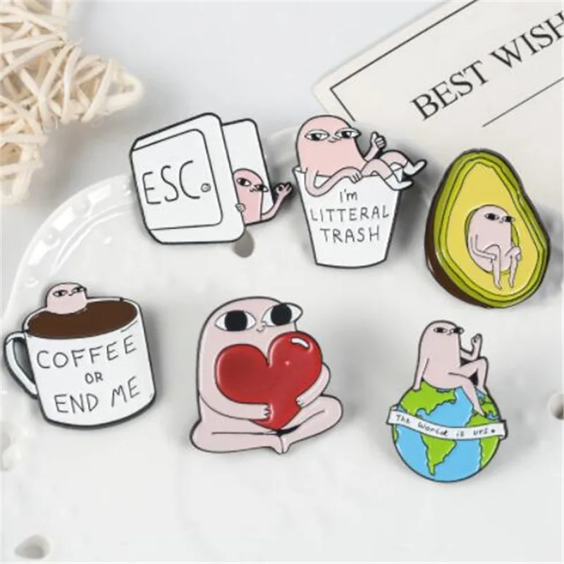 WKOUD Creative Ketnipz Meme Lapel pins Funny Trash Life Quote Enamel pins Brooches for Men Women Badges Pins up
WKOUD Creative Ketnipz Meme Lapel pins Funny Trash Life Quote Enamel pins Brooches for Men Women Badges Pins up