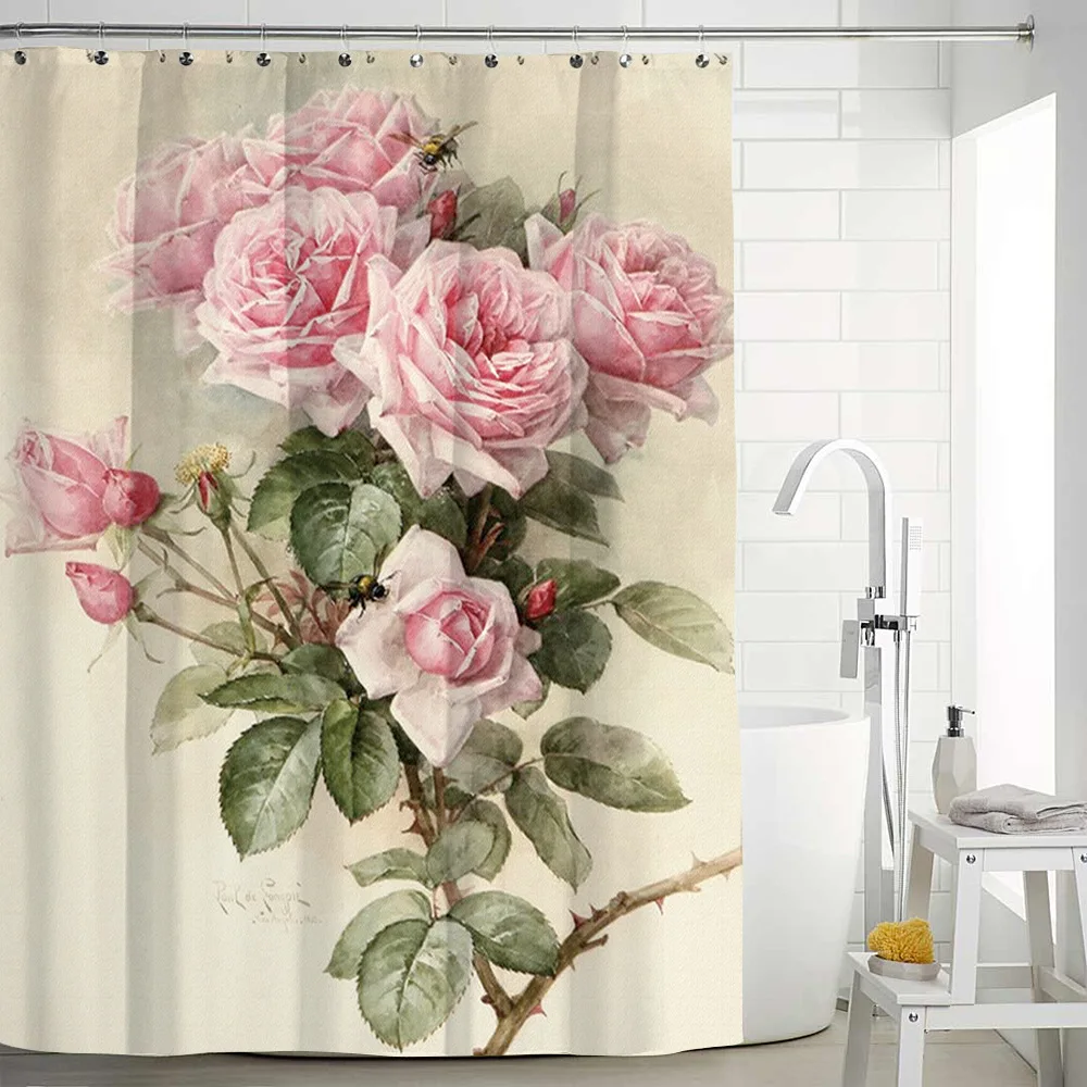 Flower Painting Printed Mildew Proof Polyester Shower Curtains Washable Waterproof Shower Curtains for Bathroom Home Decor
Flower Painting Printed Mildew Proof Polyester Shower Curtains Washable Waterproof Shower Curtains for Bathroom Home Decor