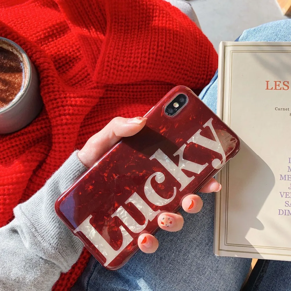 PGSD lucky shell pattern Red Mobile phone shell for iphone XS MAX XR apple 7/8Plus 6s Soft silica gel case protected back cover
PGSD lucky shell pattern Red Mobile phone shell for iphone XS MAX XR apple 7/8Plus 6s Soft silica gel case protected back cover