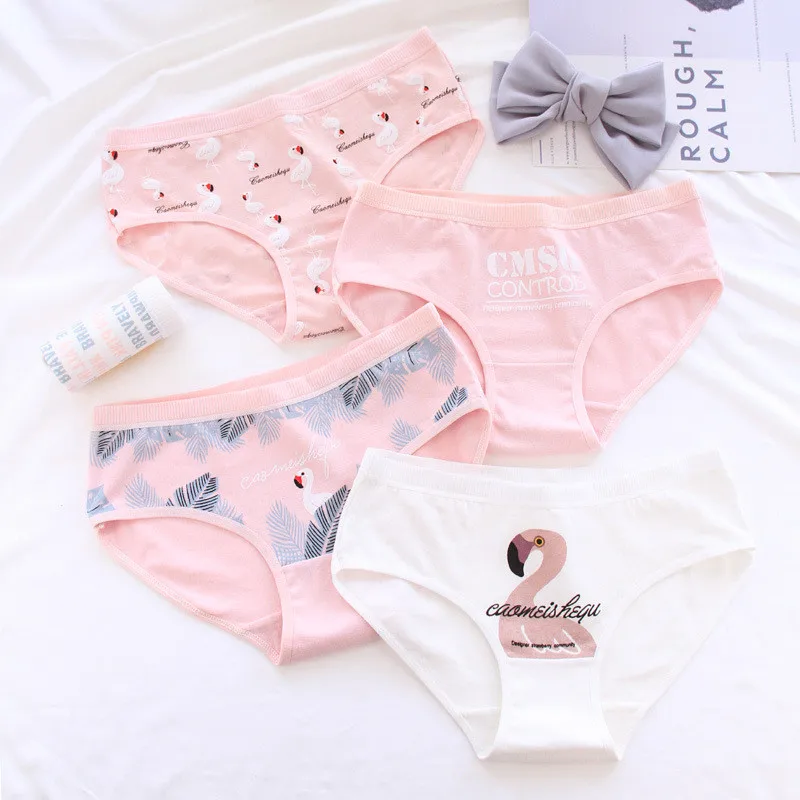 New 4pcs Teenage Flamingos Underpants Young Girl Briefs Comfortable Cotton Panties Kids Underwear B0168
New 4pcs Teenage Flamingos Underpants Young Girl Briefs Comfortable Cotton Panties Kids Underwear B0168