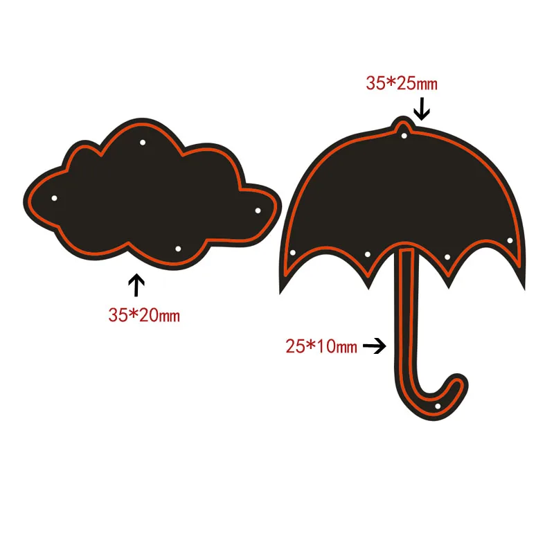 New Irregular Figure diy umbrella paper cards craft Metal Cutting Dies Stamp Scrapbooking Decoretive Embossing Stencial | Дом и сад