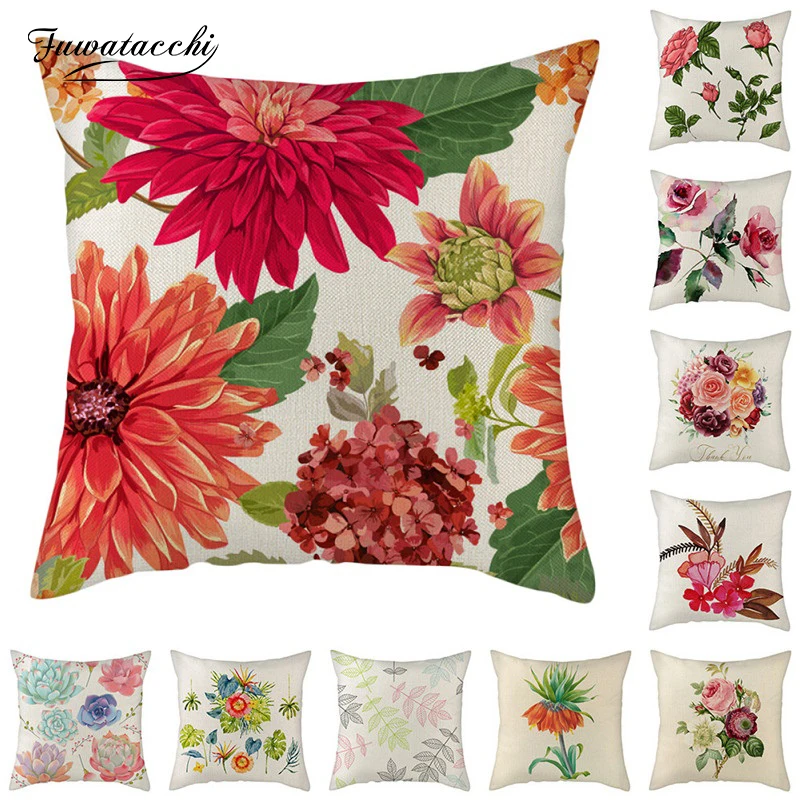Fuwatacchi Flowers Cushion Cover Rose Daisy Painted Pillow Cover for Home Chair Sofa Decorative Pillows Linen Throw Pillow 45*45
Fuwatacchi Flowers Cushion Cover Rose Daisy Painted Pillow Cover for Home Chair Sofa Decorative Pillows Linen Throw Pillow 45*45