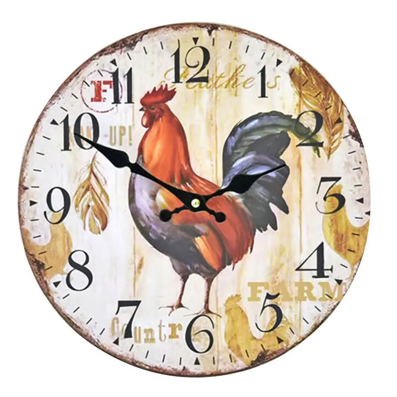 Fashion Office Wall Clock Big Cock Printed Vintage Style Wooden Home Wall Clock Frameless Decorative Living Room Clock
Fashion Office Wall Clock Big Cock Printed Vintage Style Wooden Home Wall Clock Frameless Decorative Living Room Clock