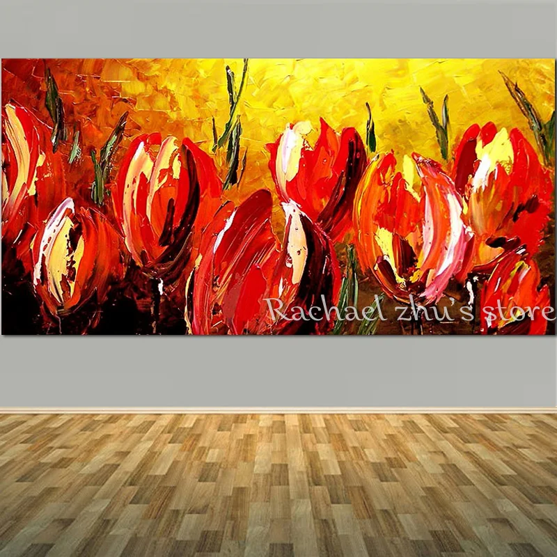 Hand Painted Abstract Tulip Oil Painting On Canvas Thick Textured Palette Knife Art Wall Picture For Home Decoration Wall Decor
Hand Painted Abstract Tulip Oil Painting On Canvas Thick Textured Palette Knife Art Wall Picture For Home Decoration Wall Decor