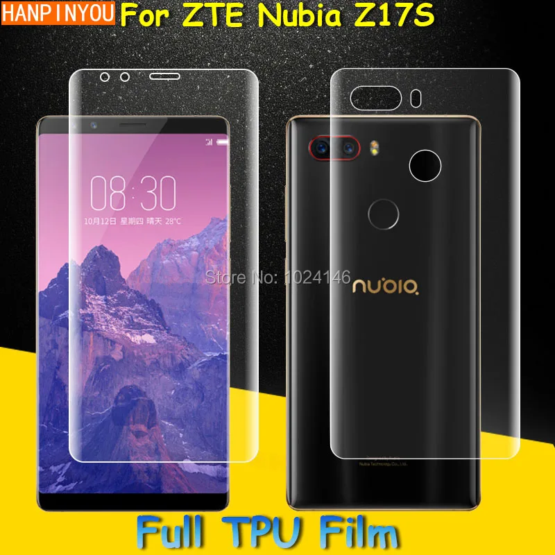 Front /Back Full Coverage Clear Soft TPU Film Screen Protector For ZTE Nubia Z17S 5.73", Cover Curved Parts (Not Tempered Glass)
Front /Back Full Coverage Clear Soft TPU Film Screen Protector For ZTE Nubia Z17S 5.73", Cover Curved Parts (Not Tempered Glass)