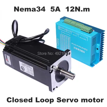 

Nema 34 Stepper Motor Driver Servo Motor 86HSE12N+HBS86H Closed-loop step motor 12NM Nema34 86 Hybrid closed loop 2-phase