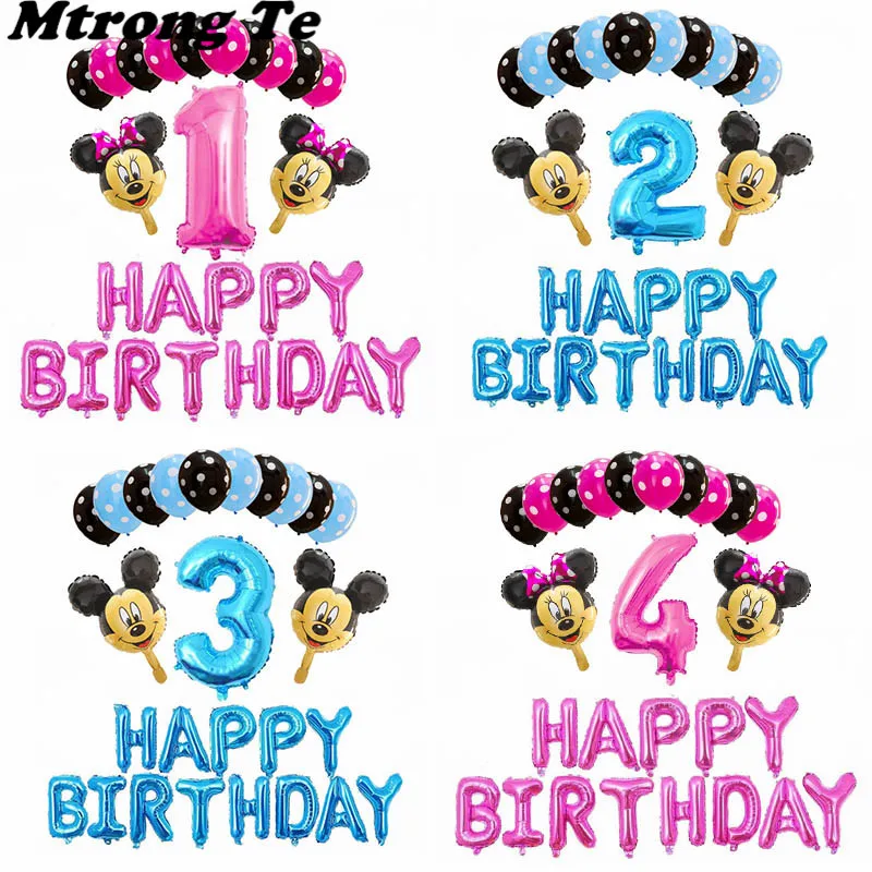26pcs Minnie Mickey 30" Pink Blue Happy Birthday Letter Foil Balloon Boy Girl 1 2 3 4 5 6 7 8 9 Years Old Party Decor Supplies
26pcs Minnie Mickey 30" Pink Blue Happy Birthday Letter Foil Balloon Boy Girl 1 2 3 4 5 6 7 8 9 Years Old Party Decor Supplies