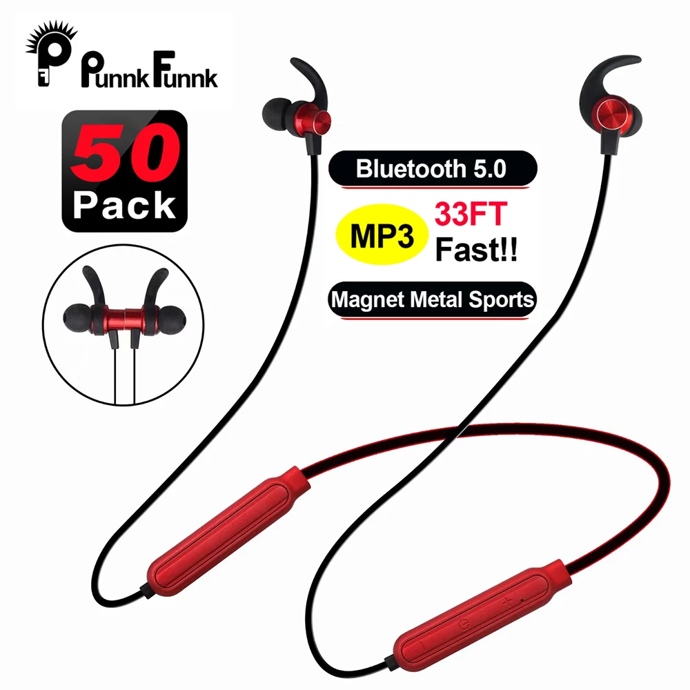 PunnkFunnk 50PACK Magnetic Neckband Bluetooth 5.0 Wireless earphone For Xiaomi iPhone earbud stereo auriculares ouvido with MIC
PunnkFunnk 50PACK Magnetic Neckband Bluetooth 5.0 Wireless earphone For Xiaomi iPhone earbud stereo auriculares ouvido with MIC