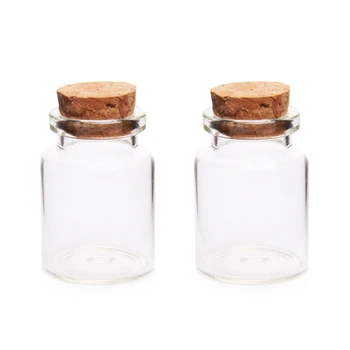 HIPSTEEN 2Pcs 30*40MM 15ML Glass Bottles Wishing Bottle Empty Sample Storage Jars with Cork Stoppers - Transparent
HIPSTEEN 2Pcs 30*40MM 15ML Glass Bottles Wishing Bottle Empty Sample Storage Jars with Cork Stoppers - Transparent