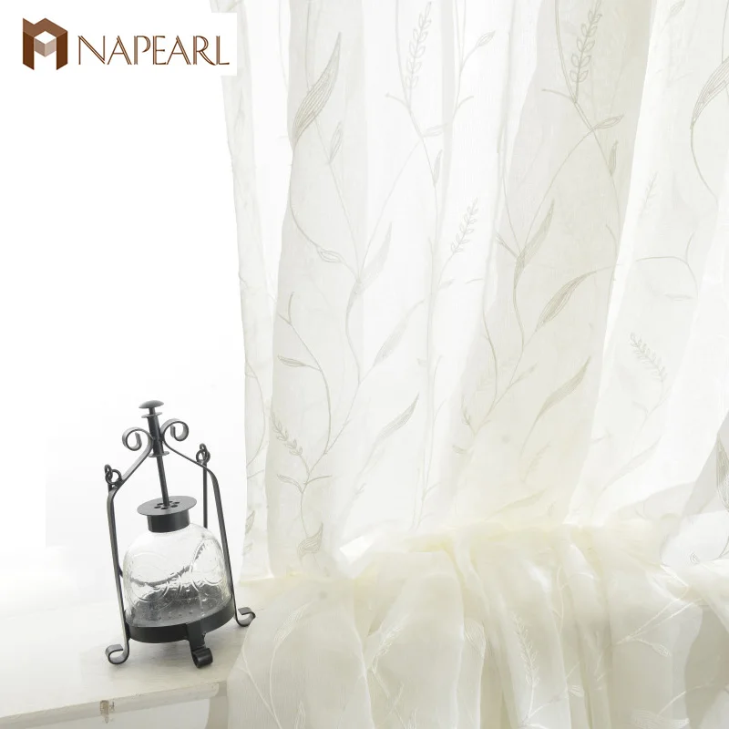 NAPEARL 1 Piece Embroidered tulle curtains white faux linen sheer panel Embroidery modern window treatment home door custom made
NAPEARL 1 Piece Embroidered tulle curtains white faux linen sheer panel Embroidery modern window treatment home door custom made