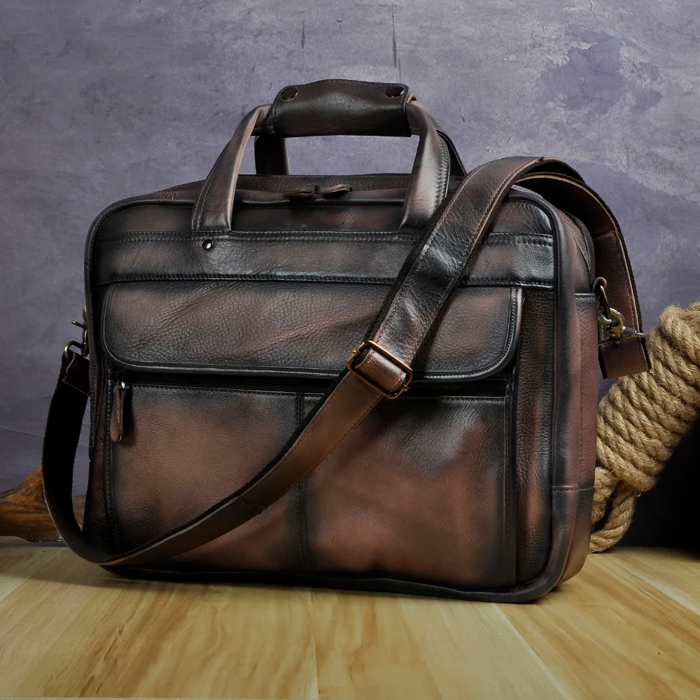 Men Original Leather Retro Fashion Travel Briefcase Business 15.6" Laptop Case Design Attache Messenger Bag Portfolio B1001db
Men Original Leather Retro Fashion Travel Briefcase Business 15.6" Laptop Case Design Attache Messenger Bag Portfolio B1001db