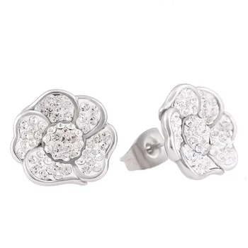 Fashion Rose Gold-Color 316L Stainless steel Flower Crystal Jewelry Stud Earrings for women
Fashion Rose Gold-Color 316L Stainless steel Flower Crystal Jewelry Stud Earrings for women
