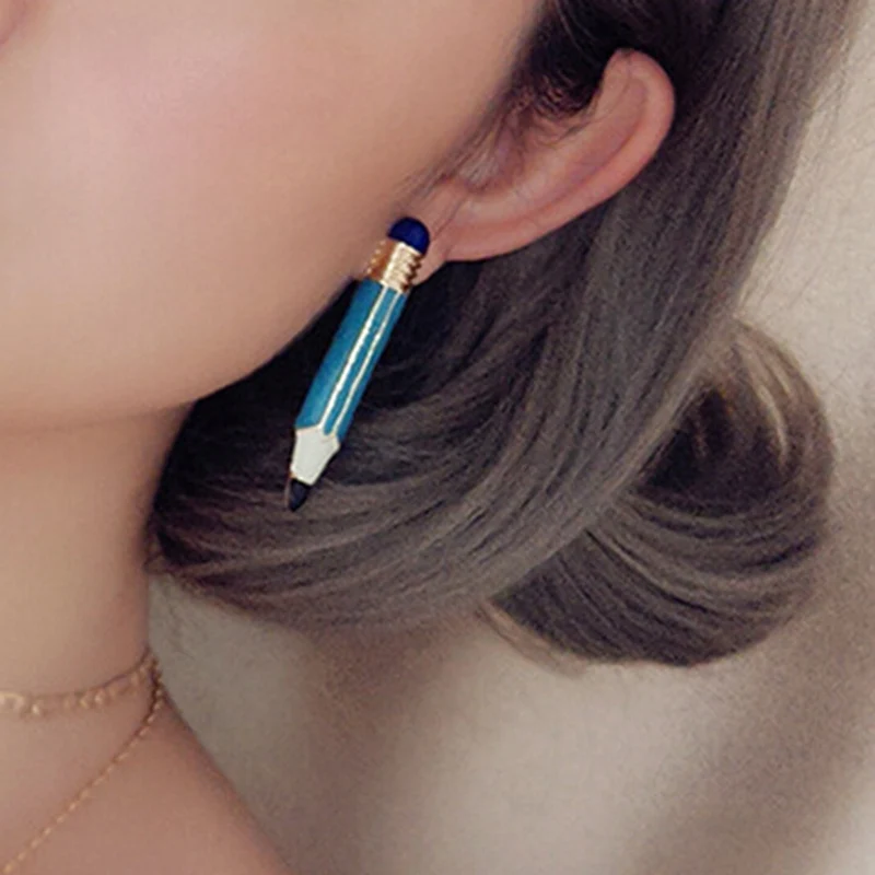 Korean Cute Earrings for Girls Kid Women Harajuku Kawaii Funny Fine Enamel Pencil Geometric Earrings
Korean Cute Earrings for Girls Kid Women Harajuku Kawaii Funny Fine Enamel Pencil Geometric Earrings