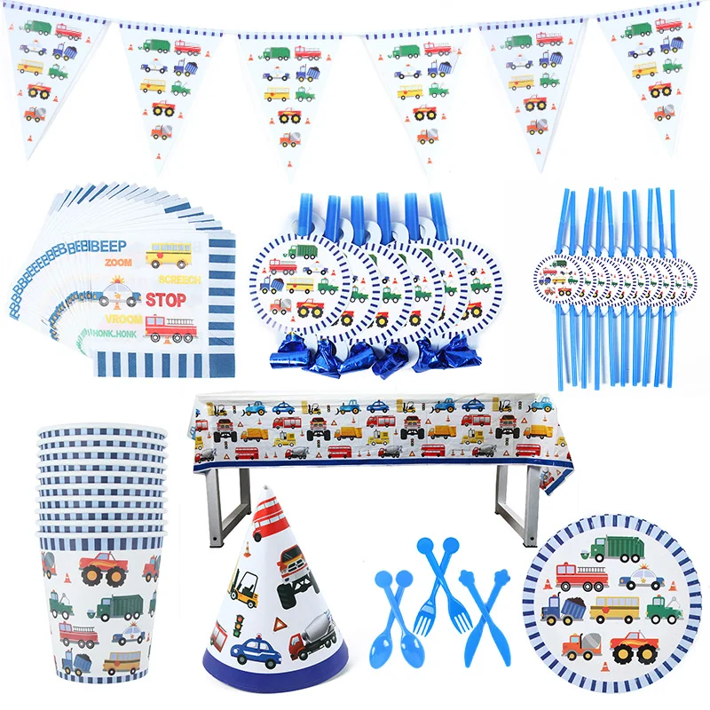 Cartoon engineering car festival birthday party wild dinner disposable party supplies birthday party decorations kids
Cartoon engineering car festival birthday party wild dinner disposable party supplies birthday party decorations kids