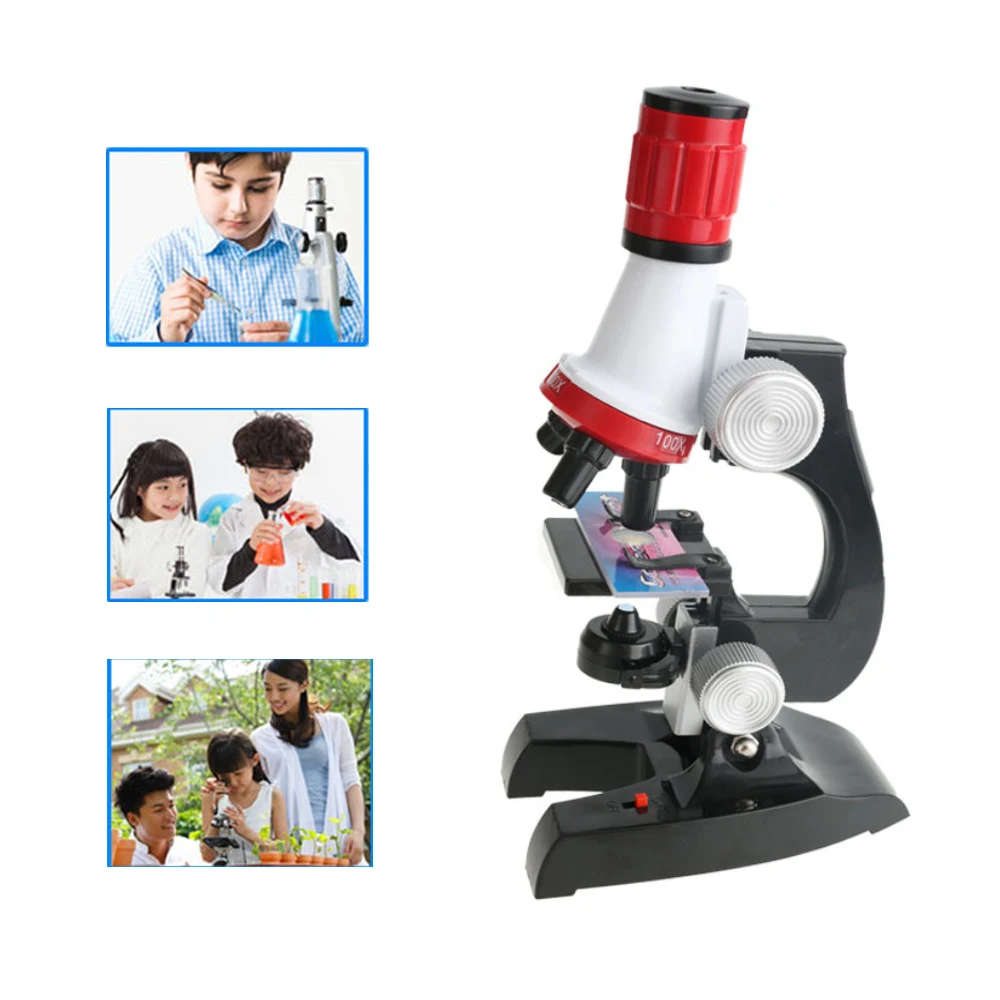 Kit de Microscope LED de laboratoire 100X-400X-1200X maison école Science jouet éducatif cadeau Microscope biologique raffiné pour enfants enfant Kit de Microscope LED de laboratoire 100X-400X-1200X maison école Science jouet éducatif cadeau Microscope biologique raffiné pour enfants enfant