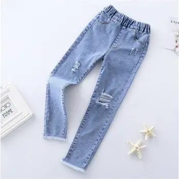 2019 Spring Autumn Children Jeans For Girls Fashion Elastic Waist Pants Solid Kids Leggings Slim Trousers Teenage Hole Denim W12
2019 Spring Autumn Children Jeans For Girls Fashion Elastic Waist Pants Solid Kids Leggings Slim Trousers Teenage Hole Denim W12