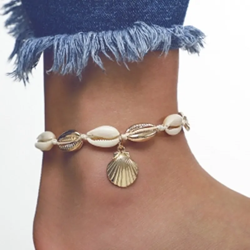Bohemian Shell Conch Anklets Gold Color Shell Foot Ankle For Women Anklet Bracelet on Leg Chain Beach Boho Jewelry Summer
Bohemian Shell Conch Anklets Gold Color Shell Foot Ankle For Women Anklet Bracelet on Leg Chain Beach Boho Jewelry Summer
