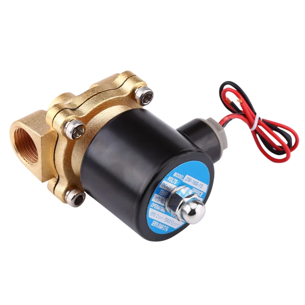 DC 12V Normal Closed Electric Solenoid Valve 1/2" BSPP Zinc Alloy Electric Magnetic Valve for Water Air Fuels Gas
DC 12V Normal Closed Electric Solenoid Valve 1/2" BSPP Zinc Alloy Electric Magnetic Valve for Water Air Fuels Gas