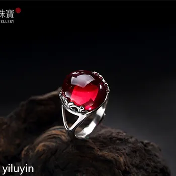 KJJEAXCMY Boutique jewelry S925 sterling silver jewelry, red, jade, silver, lady's high-end retro simple ring.
KJJEAXCMY Boutique jewelry S925 sterling silver jewelry, red, jade, silver, lady's high-end retro simple ring.