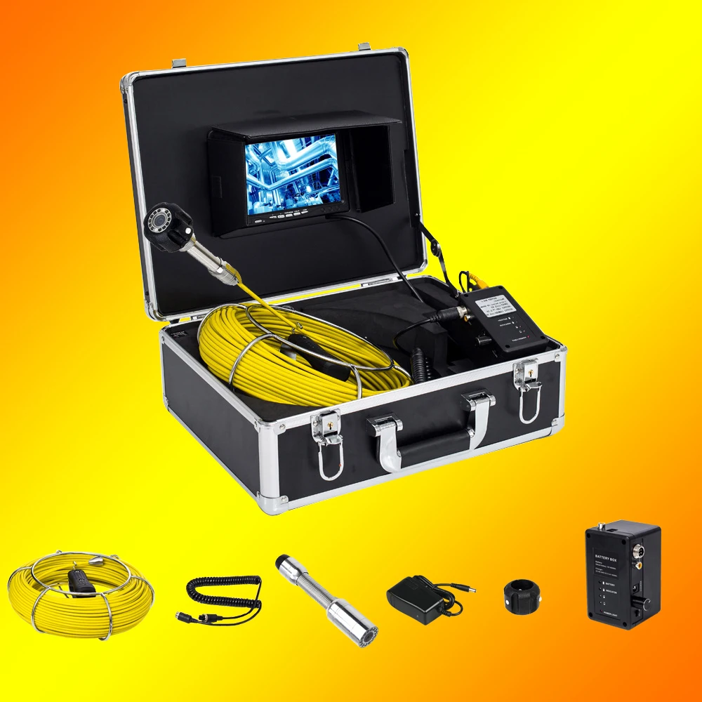 Factory Price 7 Inch Monitor 20M Fiberglass Cable Sewer CCTV Inspection Systems Equipment With 23MM Stainless Steel Camera Head
Factory Price 7 Inch Monitor 20M Fiberglass Cable Sewer CCTV Inspection Systems Equipment With 23MM Stainless Steel Camera Head
