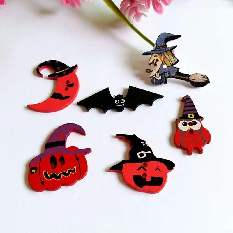 40PCS Halloween Wooden buttons Mixed Pumpkin Hat Owl Bats 2 Hole Sewing Button for Craft Decorative Clothing Accessories
40PCS Halloween Wooden buttons Mixed Pumpkin Hat Owl Bats 2 Hole Sewing Button for Craft Decorative Clothing Accessories