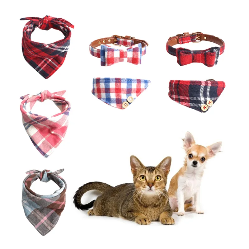 New Pet Collar British Plaid Cloth Classic Fashion Kitten Puppy Collar Bandage Triangle Towel Saliva Tow Thick Cotton Dog Collor
New Pet Collar British Plaid Cloth Classic Fashion Kitten Puppy Collar Bandage Triangle Towel Saliva Tow Thick Cotton Dog Collor