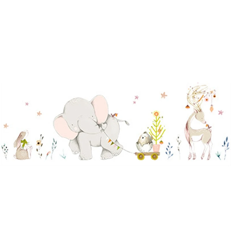 2018 Cartoon Forest Flower Elephant Rabbit Animal Wall Stickers Kids Room Decoration Vinyl Wallpaper Baby Bedroom Wall Decals
2018 Cartoon Forest Flower Elephant Rabbit Animal Wall Stickers Kids Room Decoration Vinyl Wallpaper Baby Bedroom Wall Decals