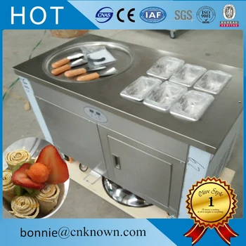 Thailand single round pan wiht 6 food tanks fry fried fry ice cream making machine 110v/220v
Thailand single round pan wiht 6 food tanks fry fried fry ice cream making machine 110v/220v