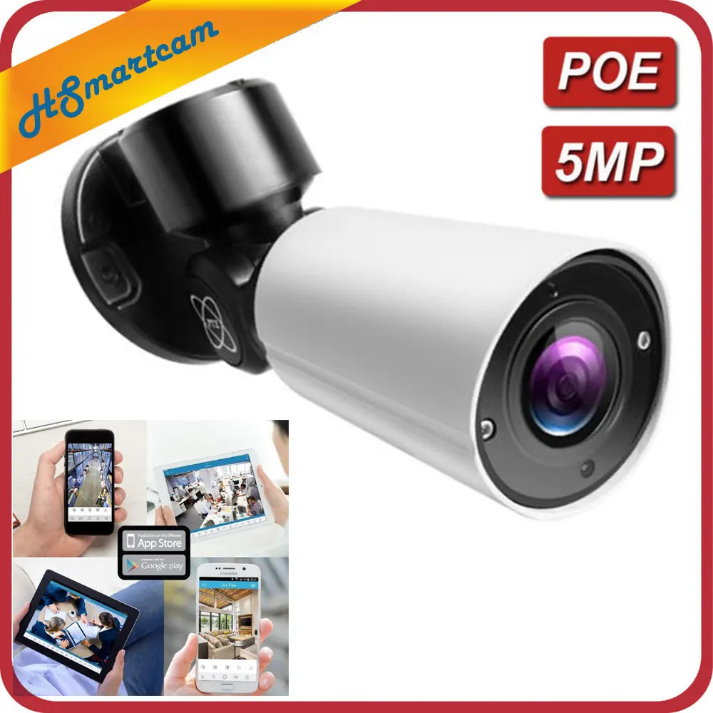 

Mini Outdoor PTZ POE Bullet IP Camera Sony322 1080P 5MP Full HD 4X Optical Zoom 6PCS IR 50M P2P CCTV Security Onvif