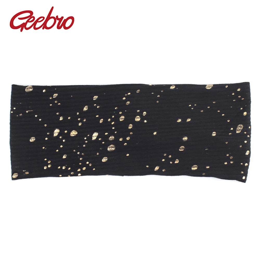 Geebro Women's Splatter Paint Headband Autumn Metallic Color Ribbed Cotton Flat Headbands for Femme Black Turban Spa Hair Band
Geebro Women's Splatter Paint Headband Autumn Metallic Color Ribbed Cotton Flat Headbands for Femme Black Turban Spa Hair Band