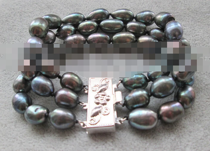 Hot sell ->@@ > 00878 3row peacock green baroque rice freshwater pearl bracelet - gold plated -Top quality free shipping
Hot sell ->@@ > 00878 3row peacock green baroque rice freshwater pearl bracelet - gold plated -Top quality free shipping