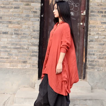 New products listed 2017 spring, original design loose big yards 100% cotton and linen fabrics very good asymmetric lady's shirt
New products listed 2017 spring, original design loose big yards 100% cotton and linen fabrics very good asymmetric lady's shirt