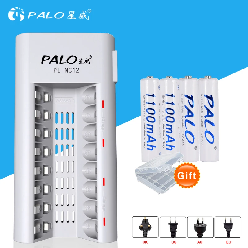 Original PALO Ni-MH/NI-CD Rechargeable Battery Smart Charger for AA/AAA with LED Indicator+4 pcs AAA Batteries rechargeable aaa
Original PALO Ni-MH/NI-CD Rechargeable Battery Smart Charger for AA/AAA with LED Indicator+4 pcs AAA Batteries rechargeable aaa