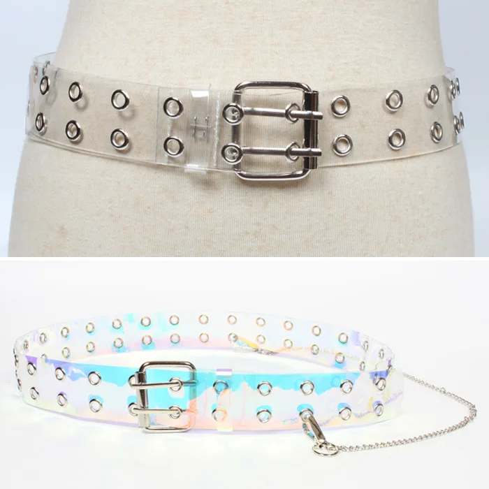2019 Two Row PVC Belt For Women Fashion Double Pin Buckle Female White Waist Transparent Belts Ladies Jeans Dress Waistband
2019 Two Row PVC Belt For Women Fashion Double Pin Buckle Female White Waist Transparent Belts Ladies Jeans Dress Waistband