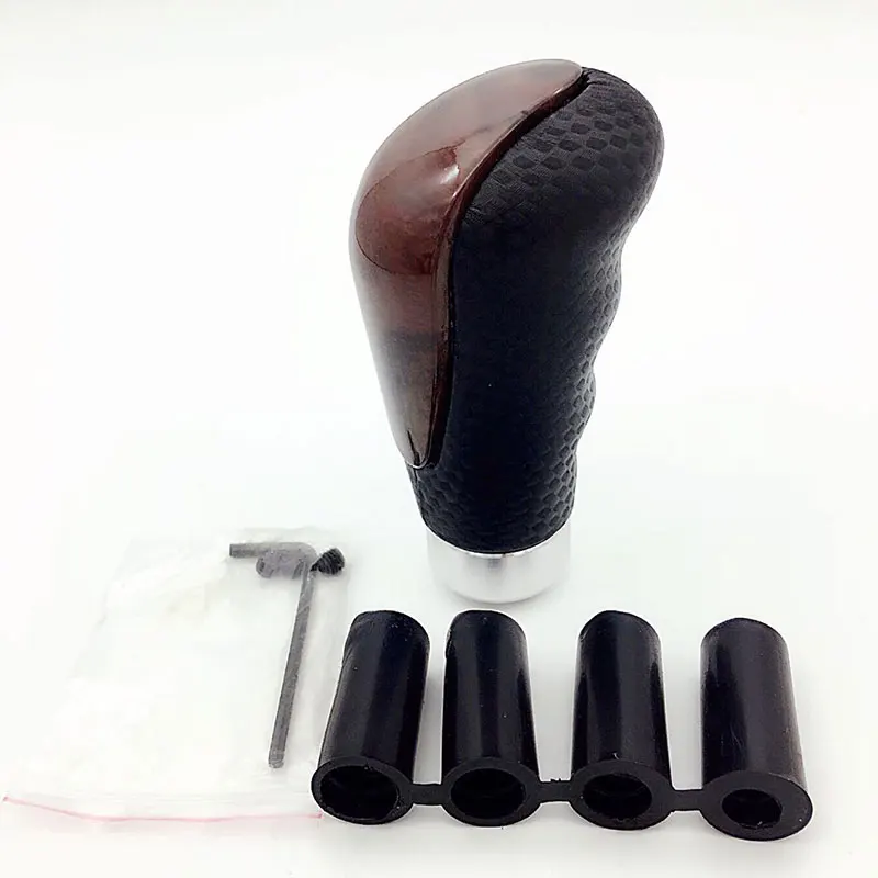 Black Mahogany leather Aluminum Car Gear Shift Knob Shifter Lever Universal Fit Automatic Transmission accessory Car Styling
Black Mahogany leather Aluminum Car Gear Shift Knob Shifter Lever Universal Fit Automatic Transmission accessory Car Styling
