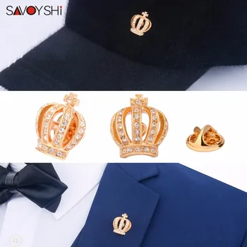 SAVOYSHI Crystal Crown Brooch Pins Women Dress Brooches for Men Gold Collar Pin Brooches Fashion Jewelry Party Engagement Gift
SAVOYSHI Crystal Crown Brooch Pins Women Dress Brooches for Men Gold Collar Pin Brooches Fashion Jewelry Party Engagement Gift