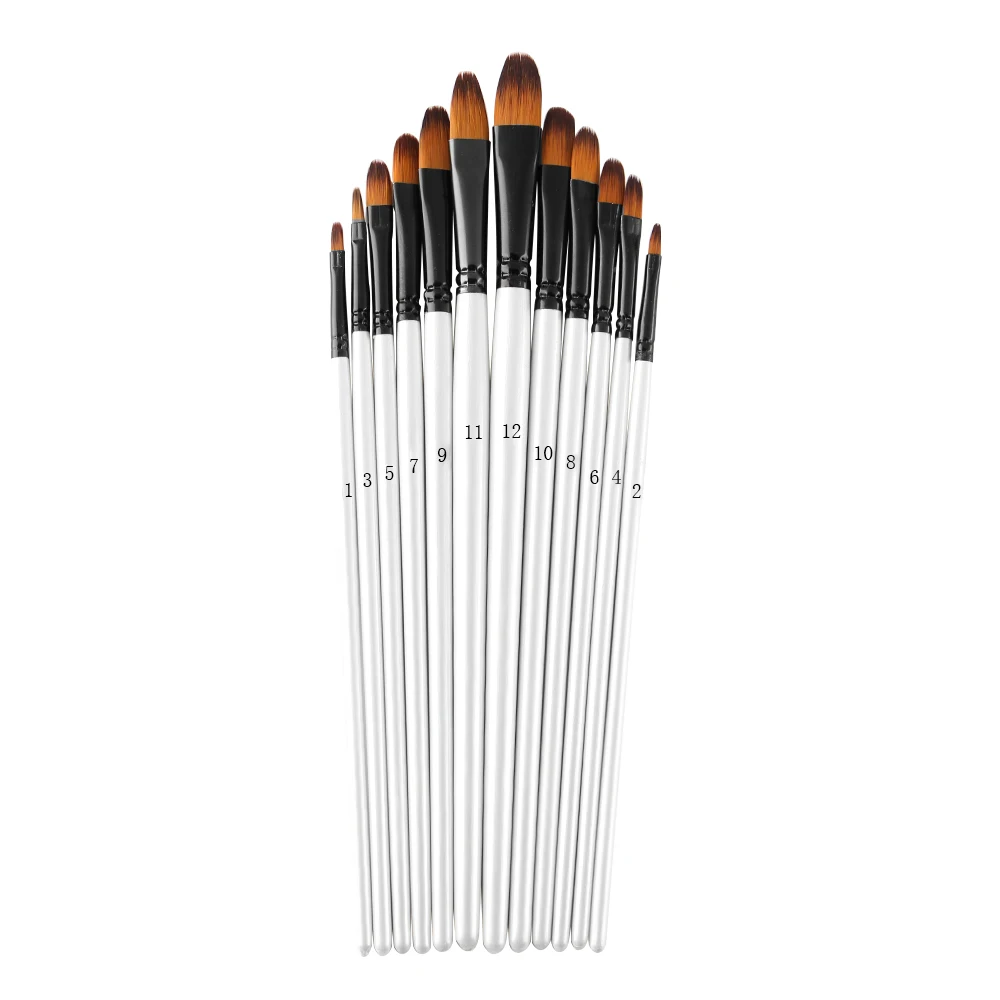 12PCS Nylon Hair Wooden Handle Watercolor Paint Brush Pen Set for Learning Oil Acrylic Painting Art Paint Brushes promarker
12PCS Nylon Hair Wooden Handle Watercolor Paint Brush Pen Set for Learning Oil Acrylic Painting Art Paint Brushes promarker