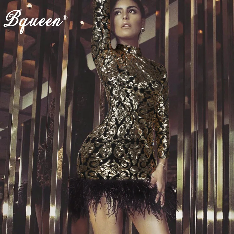 Bqueen 2019 New Women Sexy Sequins Appliques Sheath Stand Neck Long Sleeve Mini Lady Fashion Bandage Tassel Dress
Bqueen 2019 New Women Sexy Sequins Appliques Sheath Stand Neck Long Sleeve Mini Lady Fashion Bandage Tassel Dress