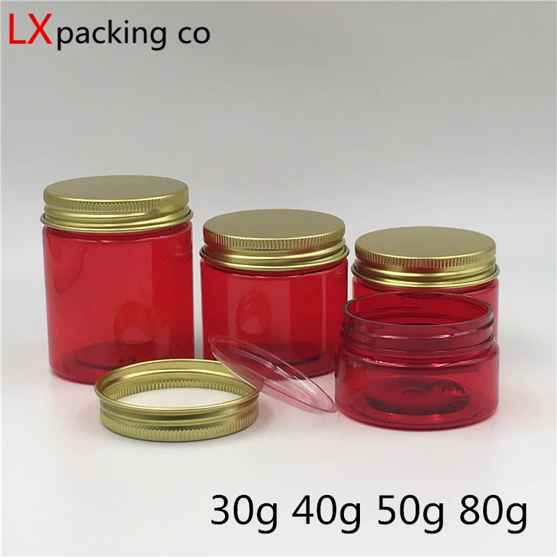 50 pcs Transparent Red Plastic Cream jar Bottles Gold Cover Cosmetic Dispensing Container Gel Eye Cream Bank Free shipping
50 pcs Transparent Red Plastic Cream jar Bottles Gold Cover Cosmetic Dispensing Container Gel Eye Cream Bank Free shipping