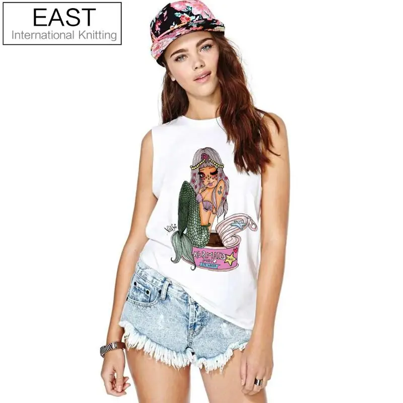 EAST KNITTING F1450 New Harajuku 3D Cartoon Mermaid Print Women T-Shirts Tops Sleeveless Top
EAST KNITTING F1450 New Harajuku 3D Cartoon Mermaid Print Women T-Shirts Tops Sleeveless Top