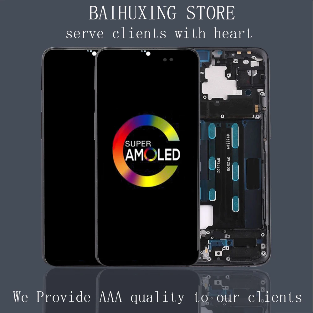 Amoled 6.41"Original For OnePlus 6T LCD Display Touch Screen with Frame Digitizer For One Plus 6T LCD Replacement 1+6t Screen#+
Amoled 6.41"Original For OnePlus 6T LCD Display Touch Screen with Frame Digitizer For One Plus 6T LCD Replacement 1+6t Screen#+