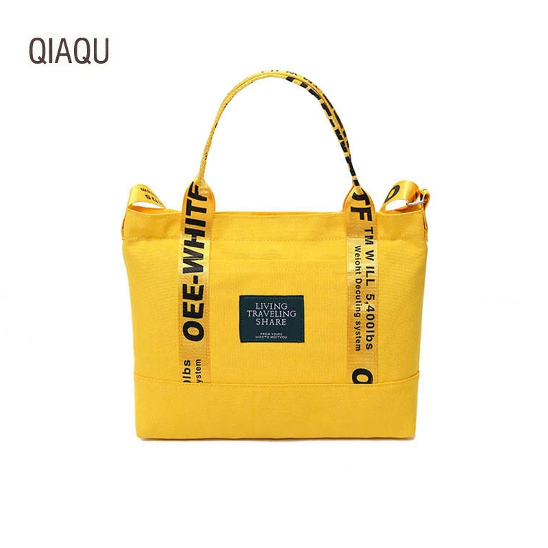 QIAQU Harajuku portable High Capacity Women canvas Tote Casual Solid Color wild Shoulder Bag Reusable Women Shopping Beach Bag
QIAQU Harajuku portable High Capacity Women canvas Tote Casual Solid Color wild Shoulder Bag Reusable Women Shopping Beach Bag