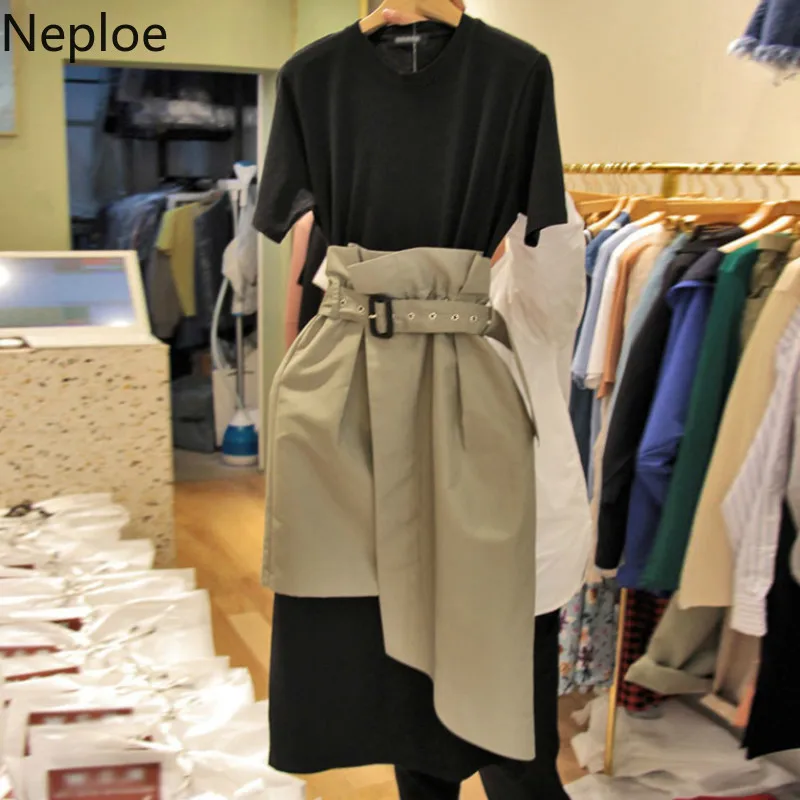 Neploe Korean Fashion Women Dress Short Sleeve Loose O Neck Student Long Dresses Slim Sashes 2 Piece Set Ladies Vestidos 39416
Neploe Korean Fashion Women Dress Short Sleeve Loose O Neck Student Long Dresses Slim Sashes 2 Piece Set Ladies Vestidos 39416