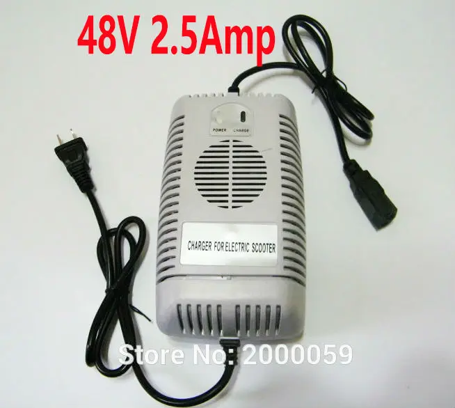 Image 48 Volt 2.5 Amp 110V Current US Plug Battery Charger Razor Electric Scooters Electric Bikes Scooters E bike