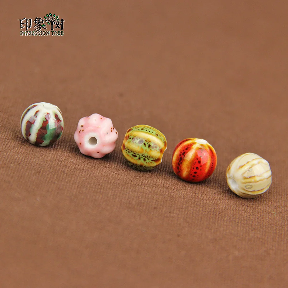 10pcs/LOT 10mm small multilateral pumpkin round ball ceramic beads For Handmade Diy Jewelry Making Supplies Wholsale 78
10pcs/LOT 10mm small multilateral pumpkin round ball ceramic beads For Handmade Diy Jewelry Making Supplies Wholsale 78