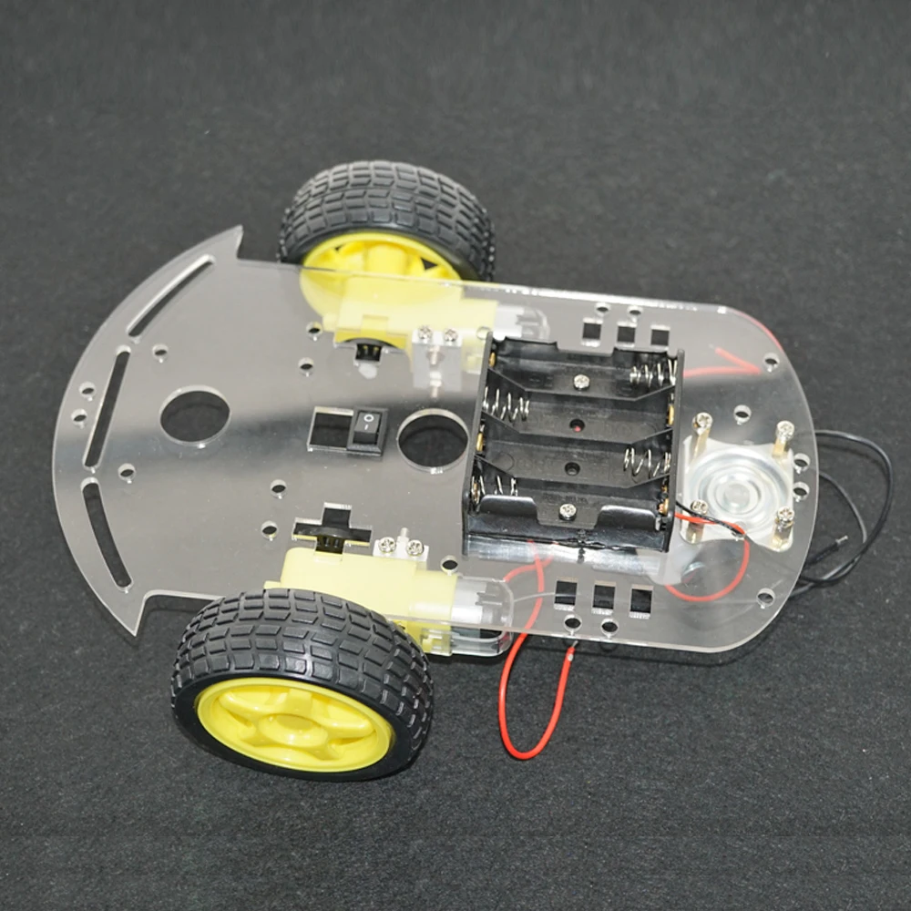 High Tech DIY Robot Kit Line tracing car smart chassis car Kit with speed encoder battey holder for Arduino (10)