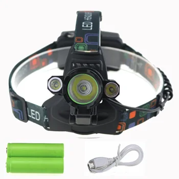 Micro USB rechargeable led headlamp Headlight CREE XML T6 + 2*CXPE Led 5000 Lumen Led Flashlight for fishing By 18650 Battery
Micro USB rechargeable led headlamp Headlight CREE XML T6 + 2*CXPE Led 5000 Lumen Led Flashlight for fishing By 18650 Battery
