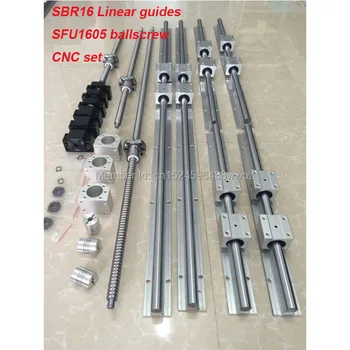 SBR16 linear guide rail 6 set SBR16 - 300/700/1100mm + SFU1605 - 350/750/1150mm ballscrew + BK12 BK12 for CNC parts
SBR16 linear guide rail 6 set SBR16 - 300/700/1100mm + SFU1605 - 350/750/1150mm ballscrew + BK12 BK12 for CNC parts